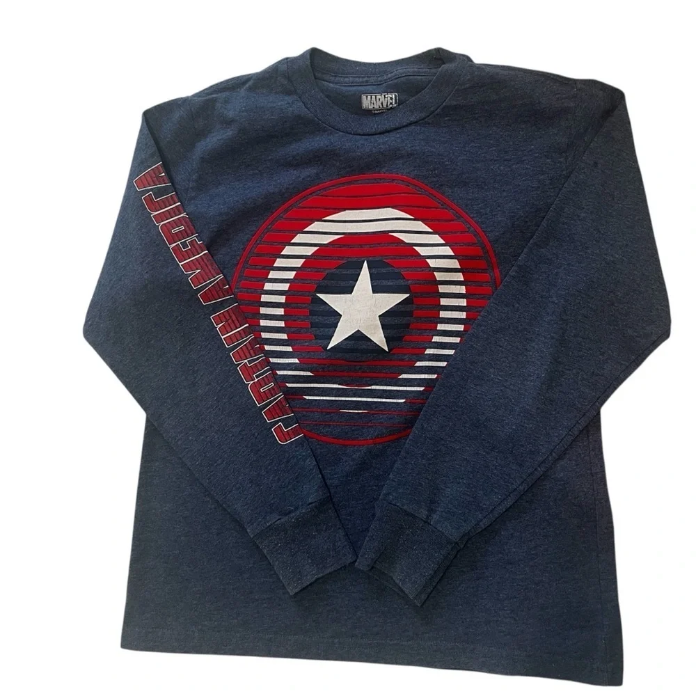 Captain America Graphic Tee and Red & White Baseball Raglan